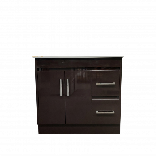 VANITY 900x450x875mm 2doors+2drawers H/Glossy Brown