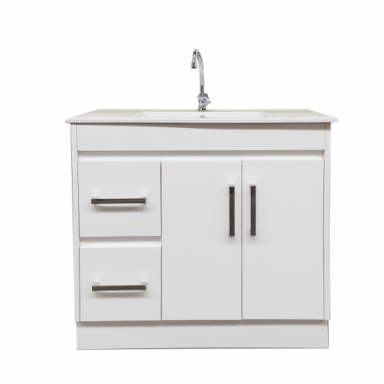 VANITY 900x450x875mm 2doors+2drawers H/Glossy White