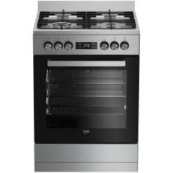 STOVE Dual fuel 60cm Up Right Cooker 4B S/Steel BFC60GM BEKO