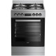 STOVE Dual fuel 60cm Up Right Cooker 4B S/Steel BFC60GM BEKO