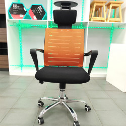 CHAIR Office Black/Orange J02B Sunpac