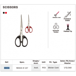 Scissors 160mm 6 1/4* DELI