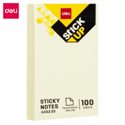 STICKY Notes 76x51mm 3"x2" 100sheets Yellow DELI