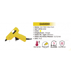 HOT-MELT Glue Gun 20W YELLOW DELI