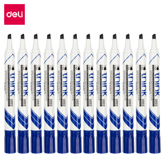 MARKER White Board Dry Erase Chisel 2-5mm Blue DELI