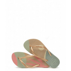 THONG Kids Slim Palette Glow FC 9877 SandGrey/Golden Sz:33/34 HAVAIANAS