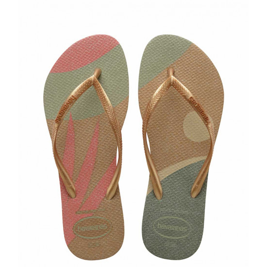 THONG Kids Slim Palette Glow FC 9877 SandGrey/Golden Sz:33/34 HAVAIANAS