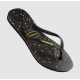 THONGS Slim Logo Metallic Print 2724 (Galaxy) Blk/Gold Sz:37/38 HAVAIANAS