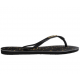 THONGS Slim Logo Metallic Print 2724 (Galaxy) Blk/Gold Sz:37/38 HAVAIANAS