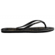 THONGS Slim Logo Metallic Print 7892 (Flower) Blk/Slvr Sz:39/40 HAVAIANAS