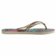 THONGS Slim Animal Floral 0121 Beige Palha Sz:39/40 HAVAIANAS