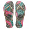 THONGS Slim Animal Floral 0121 Beige Palha Sz:39/40 HAVAIANAS