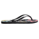 THONGS Slim Floral Basic FC 1069 Blk Blk Sz:41/42 HAVAIANAS