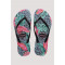 THONGS Slim Animal Floral 1069 Blk Blk Sz:37/38 HAVAIANAS