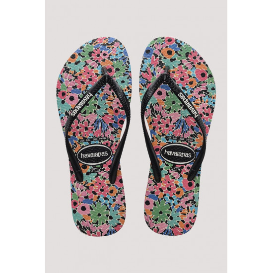 THONGS Slim Floral Romantic 0121 Sand GreySz:39/40 HAVAIANAS