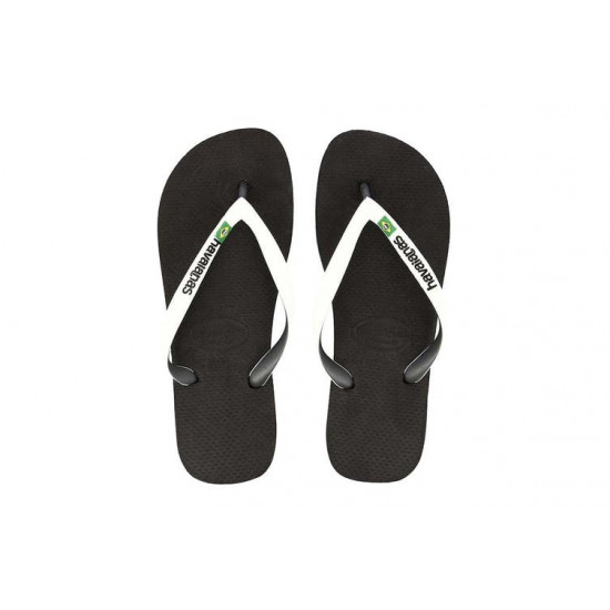 THONG Brazil Logo Mix 0133 Blk/Wht Size:39/40 HAVAIANAS