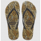 THONGS Slim Anml Leopard 1069 Blk/Gld  Sz:37/38 HAVAIANAS