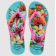 THONGS Slim Floral 0031 Blue Sz:39/40 HAVAIANAS