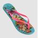 THONGS Slim Floral 0031 Blue Sz:39/40 HAVAIANAS