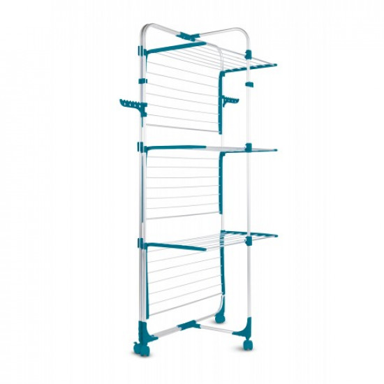 CLOTHESLINE AIRER 3 Tier 42 Rail White with Castors