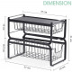 STORAGE RACK 2 Layers Blk WK810474-B 40cmx18cmx24.4cm CNBM