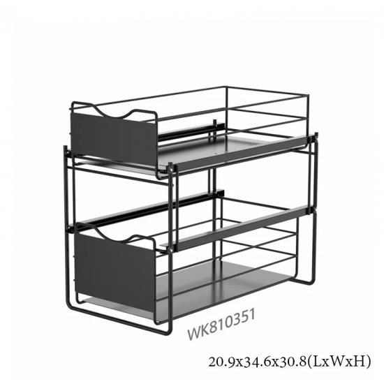 STORAGE RACK Blk WK810351-B 38x23.5x16.5cm CNBM