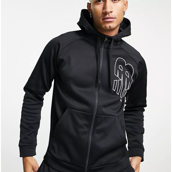 HOODIE Tenacity Performance Sz:M Fleece FullZip MJ13020-BK NB