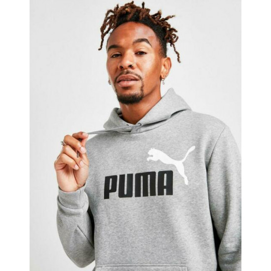 HOODIE Ess + 2 Col Big Logo FI Medium Gray Size:S PUMA