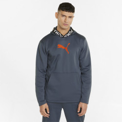 HOODIE Training Pwr Fleece Dark Slate Size:M PUMA