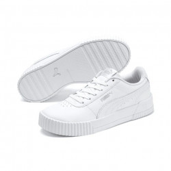 SHOES Carina L Puma White-White Silv SZ:8-5 PUMA