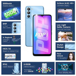 MOBILE Phone Dual Sim Pop 5LTE 32GB+2GB ice Blue TECNO