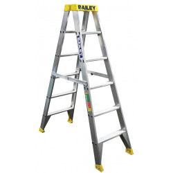 LADDER Alum Dbl Sided Pro DS4 150kg Ind Punchlock BAILEY