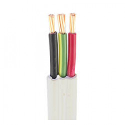 CABLE 6mm 2C+E  STR Flat White