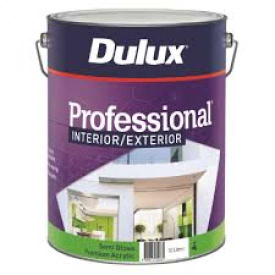 DULUX  Professional Ext Semi-Gloss Acrylic White 10LT