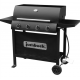 BBQ Portland 4B Hooded Steel Trolley w/side shelves (800x425)c/s Blk Jumbuck