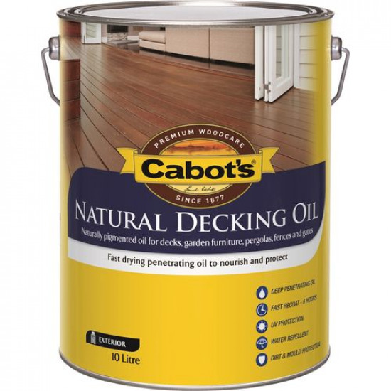 CABOTS Decking Oil Natural Exterior Merbau 10L