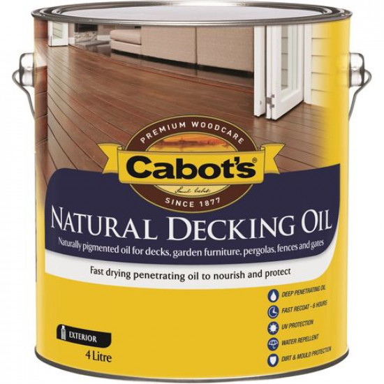 CABOTS Decking Oil Natural Exterior Merbau 4L