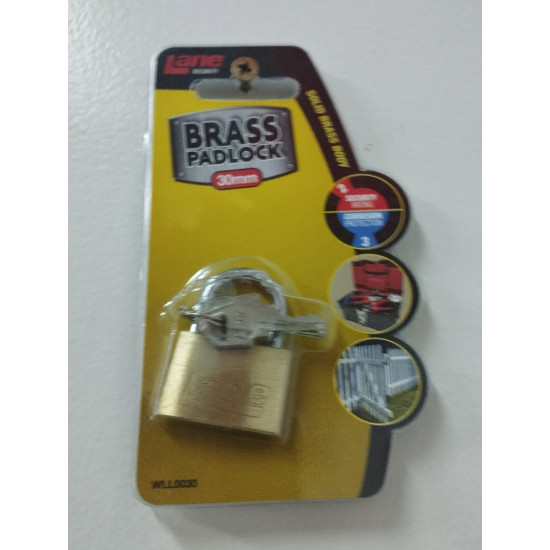 PADLOCK Brass General 30mm LANE