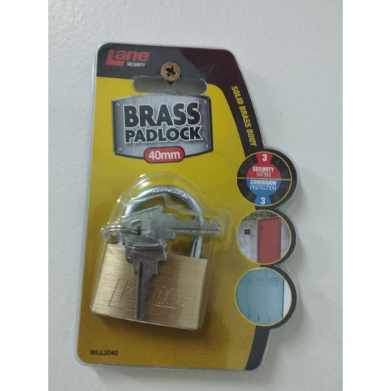 PADLOCK Brass General 40mm CD1 Lane