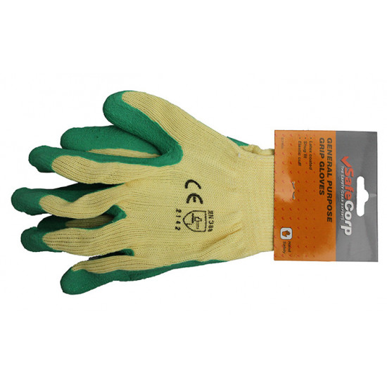 GLOVE Poly Cotton Latex SAFECORP