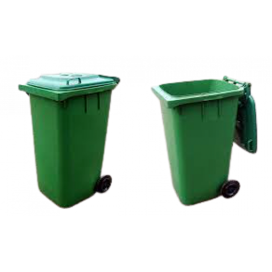 BIN Rubbish 240L Green/Blue with Wheels